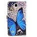S4 Case, Galaxy S4 Case, Speedtek Butterfly Pattern Premium PU Leather Wallet Flip Protective Skin Case with Magnetic Closure for Samsung Galaxy S4 i9500 (2013) (Built-in Credit Card/ID Card Slot)