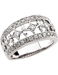 1/2 ct tw Diamond Band in 14k White Gold - Size 7