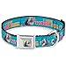 Buckle-Down Seatbelt Buckle Dog Collar - Olaf Pose I LOVE WARM HUGS Stripe Blues - 1