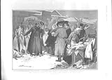 Frozen Pork Market St Petersburg Russia Antique Print 1