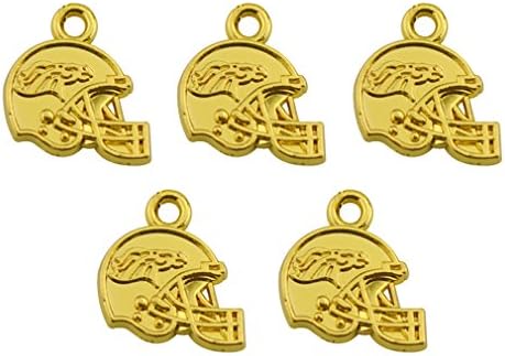 NewBurn 5 PC Set of Denver Broncos Small Charm Necklace Pendants - Gold NoSize