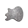 Rhinestone Guitar Belt Buckle