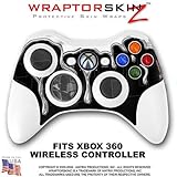 Chrome Drip on Black Skin by WraptorSkinz TM fits XBOX 360 Wireless Control ....