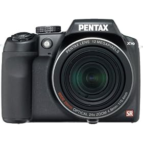 Pentax - X70 - Appareil photo bridge num�rique - 12 Mpix - Ecran LCD 2,7" - Zoom optique 24x - Stabilis� - Noir