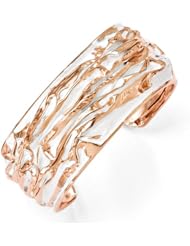 Leslies SS Rose Gold-plated Medium Domed Scrunch Bangle