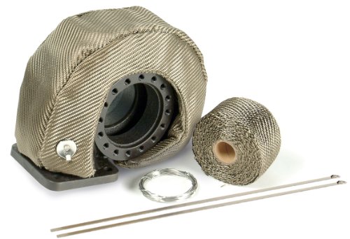 Design EngineeringTitanium™ Turbo Shield | T4 Turbo Kit | 22" x 2.75" Heat Shield Turbocharger Blanket | Includes Exhaust Wrap, Locking Ties & Wire