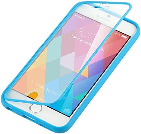 Mostick Premium Full Housing Cover Case for Apple iPhone6 4.7'' with Front and Back Protection and Built in Screen Protector (Blue)