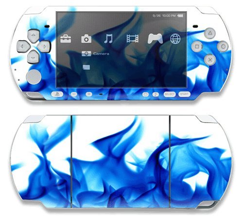 Blue Flame Decorative Protector Skin Decal Sticker for Sony Playstation PSP Slim / PSP 3000