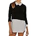 Eliacher Women Casual Long Sleeve Shirts Chiffon Patchwok Top Blouse