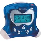 Oregon Scientific RM313PNA Self-Setting Projection Alarm Clock with Indoor Thermometer, Blue