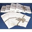 500 Silver Bow Paper Gift Bags Shopping Tote Sales Bag 8.5 x 11"
