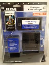 RCA Universal Camcorder Battery Charger - 8mm & VHS-C Compatible