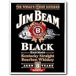 Nostalgic Jim Beam Tin Sign : Black Label