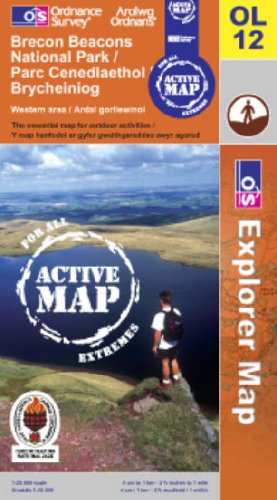 City Travel Guides Discounted  Search : Brecon Beacons National Park - Western and Central Areas/Parc Cenedlaethol Bannau Brycheiniog - Ardaloedd Gorllewinol a Chanolog (OS Explorer Map Active) (OS Explorer Map Active)