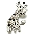Elegant Crystal Giraffe Brooches And Pins