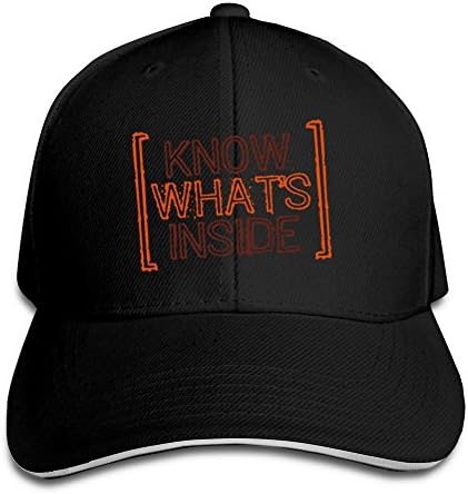 Know What's Inside Trucker Unisex Adjustable Sandwich Cap Black
