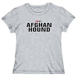 I love my Afghan Hound Dogs Womens T-Shirt (Heather Gray, Sizes X-Small - XXX-Large)