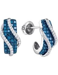 10KT White Gold 1.03 CTW-Diamond Fashion Earring