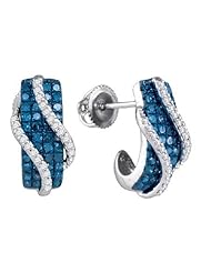 1.03CTW BLUE DIAMOND FASHION EARRING