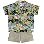 Doggie Surf Board Boy's Hawaiian Aloha 2 Piece Cabana Set