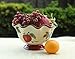 ACK Tuscany Garden Colorful Hand Painted Mixed Fruit, Pedestal Fruit Bowl 6.75