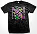 Neon Love Splatter Men’s T-shirt, Peace And Love Shirts
