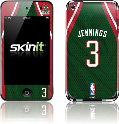 Skinit B. Jennings - Milwaukee Bucks #3 Vinyl Skin for iPod Touch (4th Gen)