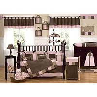 JoJo Designs 9-Piece Baby Crib Infant Bedding Set - Soho Pink and Brown