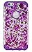 iPhone 6, DandyCase 2in1 Hybrid High Impact Hard Lavender Garden Floral Pattern + Purple Silicone Case Cover for Apple iPhone 6 (4.7