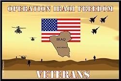 Iraqi Freedom Veteran Garden Flag