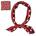 Patiky Women Silk Neckerchief Polka Dot Small Square Neck Scarf for Women PSSJ01 (Burgundy)