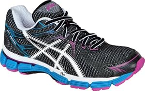 ASICS Women's GT-2000 Running Shoe,Black/White/Electric Blue,8.5 B US