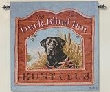 Wall Hanging - The Duck Blind Inn Hunt Club. Includes Free Quality Decorative Display Rod