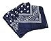 50 Bulk Western Neck Bandanas (Blue)