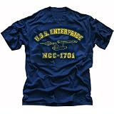 Star Trek T-Shirt USS Enterprise NCC-1701 Navy T Shirt L