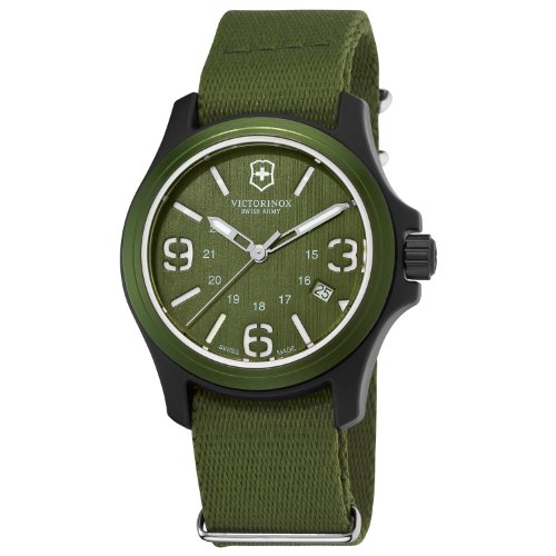 Victorinox Swiss Army Mens 241514 Original Green Dial and Strap Watch Watch