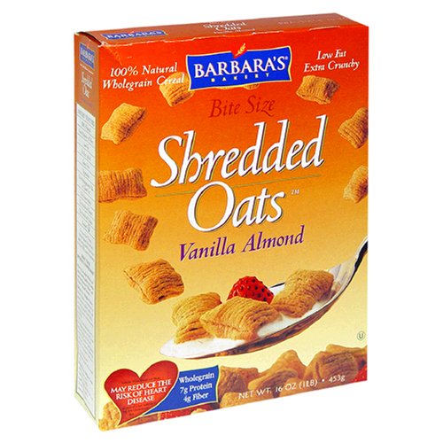 Barbara's Bakery Organic Shredded Oats Vanilla Almond Cereal, 16-Ounce Boxes (Pack of 6) by Almonds