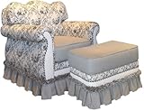 Angel Song Black Toile Empire Adult Gliding Ottoman