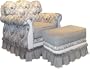 Angel Song Black Toile Empire Adult Rocker Glider Chair - Down Filled