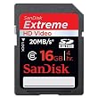 SanDisk Extreme HD Video - Flash memory card - 16 GB - Class 6 - 133x - SDHC