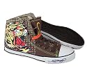 ED HARDY Wms Brown Tiger Highrise W/ Laces Shoes