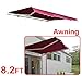 Outsunny 8' x 7' Patio Manual Retractable Sun Shade Awning - Red