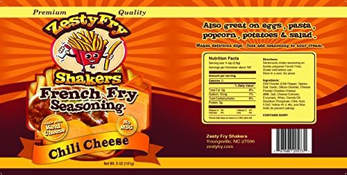 Zesty Fry Chili Cheese French Fry Seasoning Bottle, 5 Ounce