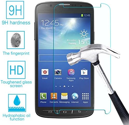 Samsung Galaxy S4 Active i9295 Tempered Glass Screen Protector Guard,Anti-Scratch Ultra Clear 9H Premium Tempered Glass 0.26mm HD Screen Protector Film for Samsung Galaxy S4 Active i9295