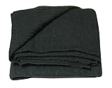 100% Cashmere Certified Classic Cable Knit Warm & Soft Cashmere Throw Blanket - BLACK / Makes a Perfect GIFT !