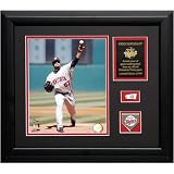 Johan Santana Minnesota Twins Framed 8x10 Photograph with Game-Used Baseball Piece & Medallion