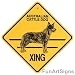 Australian Cattle Dog (Blue Heeler) Crossing Xing Sign