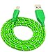 One Again 3M 10 Feet Round Braided Nylon Micro USB 2.0 Data Cable for Samsung Galaxy S6 S4 S3 S2 G9209/4/3/2 Note 1/2/4 Tab, LG Optimus G3, HTC ONE/M8/M9/X, PDA X-BOX, NOKIA Lumia, Xbox One, Motorola X/ ATRIX, Google Nexus 4/5/6/7/10, Blackberry and other Android Smart Phone and Tablet (Blue Green Black) 3 Color