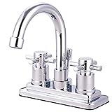 Kingston Brass KS8661DX+ Concord Twin Cross Handles 4-Inch Lavatory Faucet , Polished Chrome by King