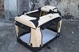Folding Fabric Cat Crate Small 49.5cm Beige